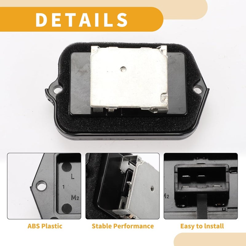 Partuto HVAC Blower Motor Resistor No.79330SV4003 Heater Blower Resistor for Honda Accord 1994-1997 Metal ABS Black - Image 4